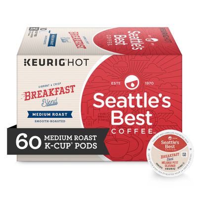 Seattle&#39;s Best Coffee Breakfast Blend Medium Roast K-Cup Pods |10 Count (Pack of 6)