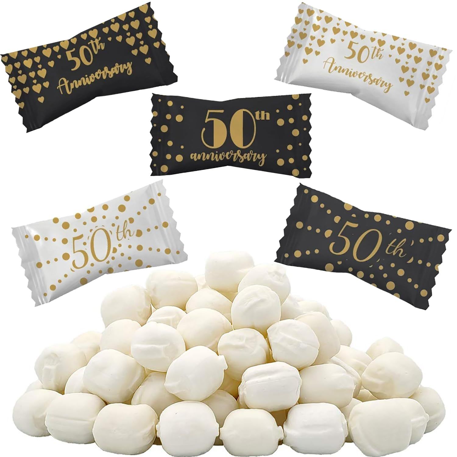 The Dreidel Company 50th Anniversary Buttermints, Mint Candies, After Dinner Mints, Butter Mint Candy, Fat-Free, Individually Wrapped (110 Pieces)
