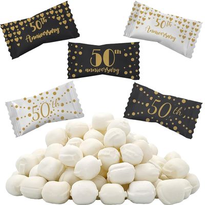 The Dreidel Company 50th Anniversary Buttermints, Mint Candies, After Dinner Mints, Butter Mint Candy, Fat-Free, Individually Wrapped (110 Pieces)