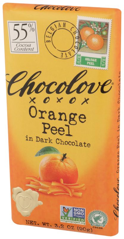 Chocolove Orange Peel in Dark Chocolate, 3.2 oz