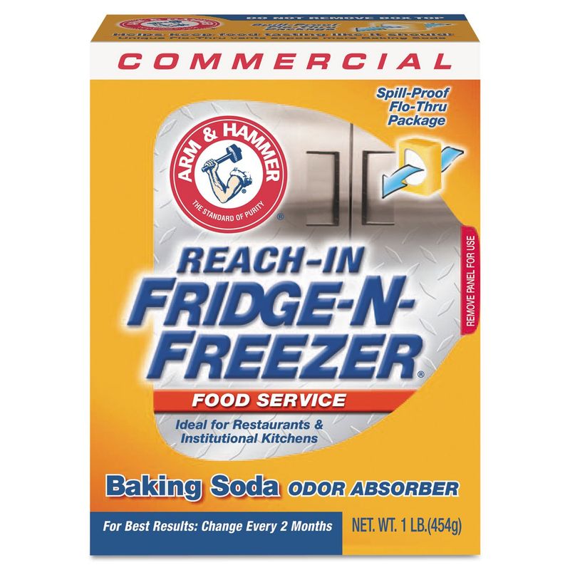 Arm &amp; Hammer 3320084011CT Fridge-N-Freezer Pack Baking Soda, Unscented, Powder, 16 Oz, Pack of 12