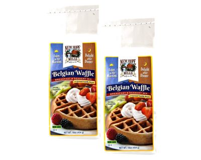 Belgian Waffle Mix by New Hope Mills - Non-GMO: Indulge in Authentic Belgian Flavors! - 16oz - 2 Pack