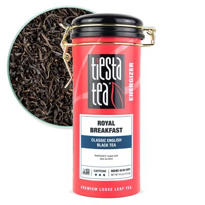 Tiesta Tea - Royal Breakfast | Classic English Black Tea | Premium Loose Leaf Tea Blends | High Caffeine Hot &amp; Iced Tea | Brews up to 50 Cups - 4oz Refillable Tin