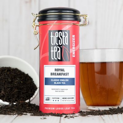 Tiesta Tea - Royal Breakfast | Classic English Black Tea | Premium Loose Leaf Tea Blends | High Caffeine Hot & Iced Tea | Brews up to 50 Cups - 4oz Refillable Tin