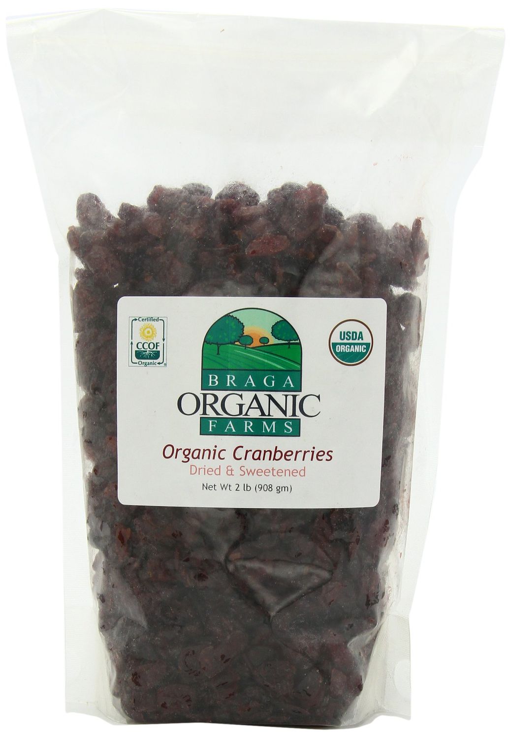 Braga Organic Farms Organic Dried Cranberries 2 lb. bag