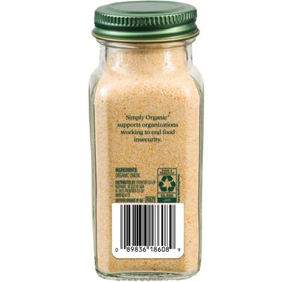 Simply Organic White Onion Powder, 3-Ounce Jar, Organic US Grown Onions, Real Onion Taste Without The Tears, Kosher, Non GMO