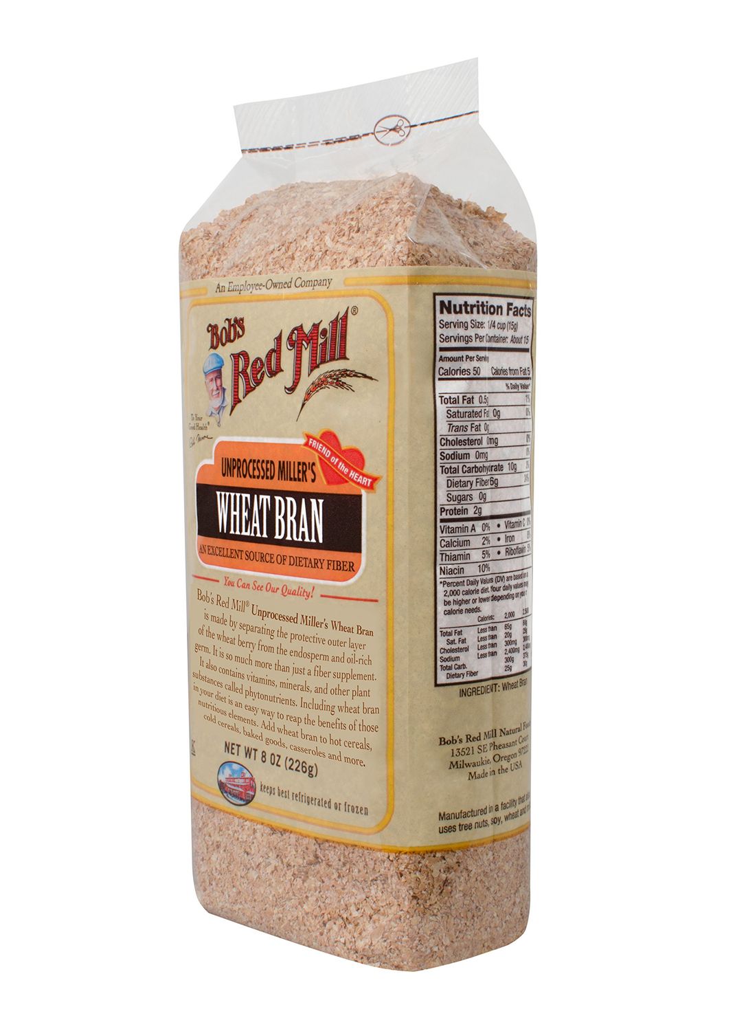 Bob&#39;s Red Mill Wheat Bran, 8-ounce (Pack of 4)