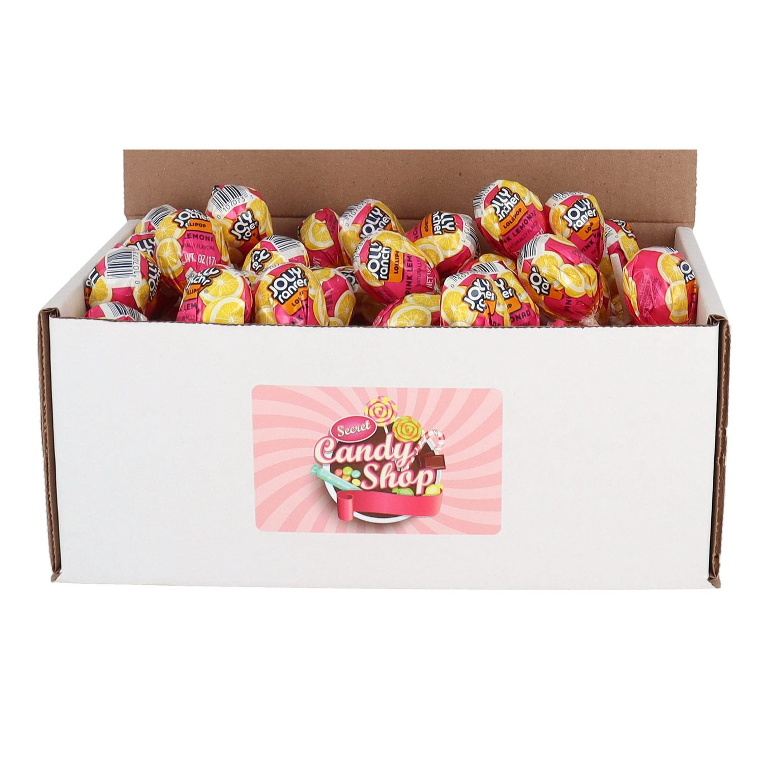 SECRET CANDY SHOP Jolly Rancher Pops Lollipops Lollies in a Box (Pink Lemonade, Pack of 40)