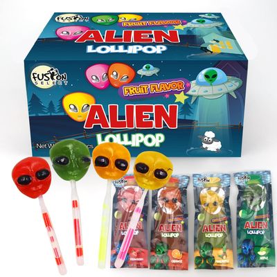 Fusion Select Alien Halloween Lollipops - Trick or Treat Candies for Kids - Extraterrestrial Themed Halloween Candy Lollipops For Space Themed Events &amp; Birthday Parties - Individually Wrapped Treats