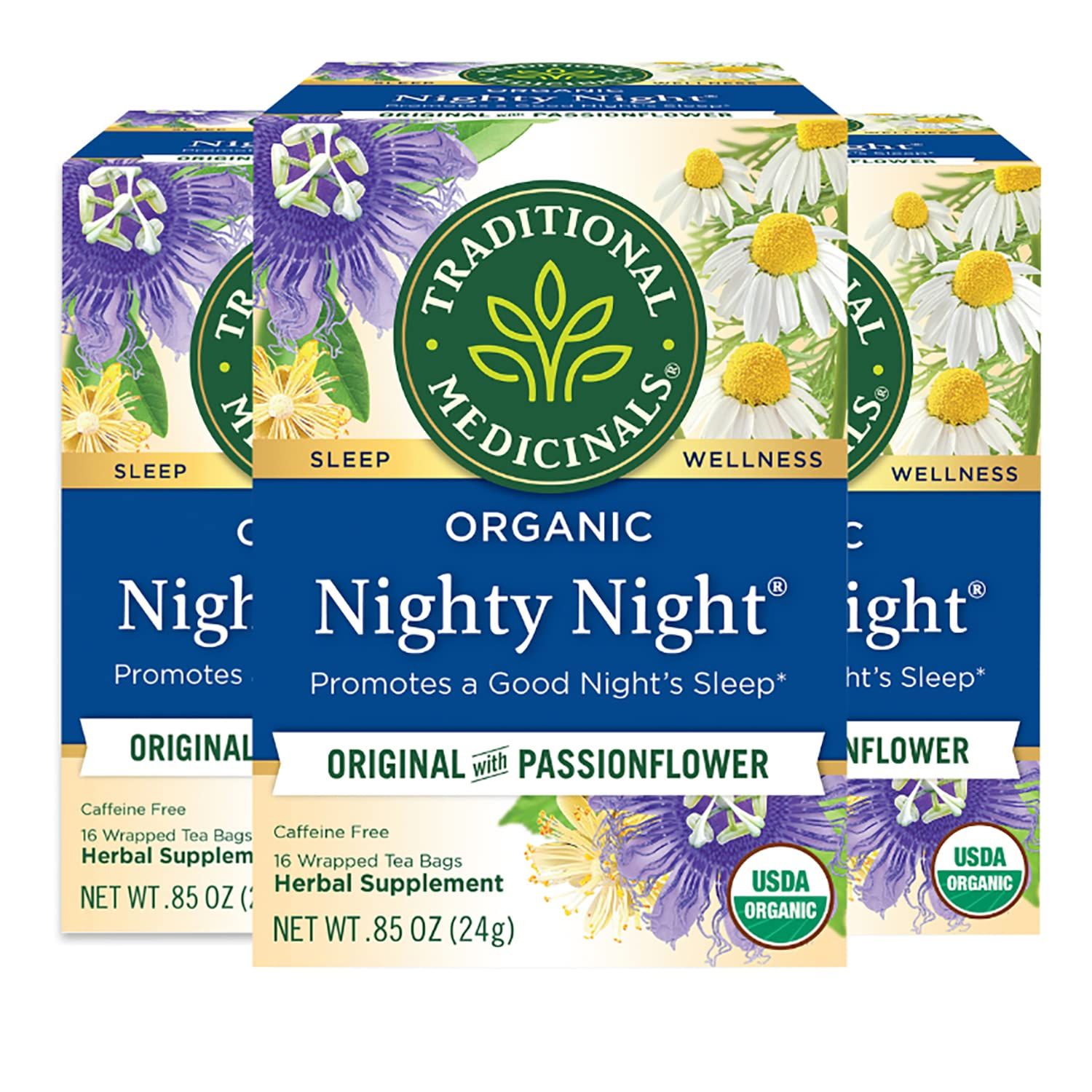 Traditional Medicinal&#39;s Nighty Night Herb Tea, 16 Count (Pack of 3)