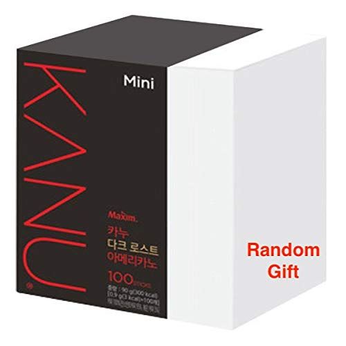 Maxim Kanu Mini Dark Roasted Instant Americano Coffee 0.9g(0.03oz)  100 Sticks (Dark Roasted)