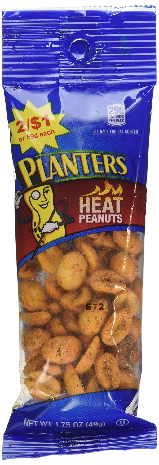 Planters Heat PeanutsTubes - 1.75 oz - 18 ct
