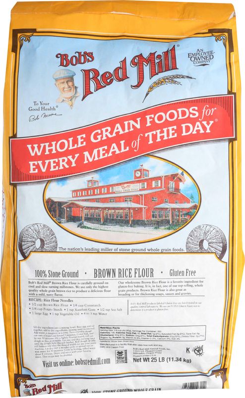 Bob&#39;s Red Mill Bulk Rice Flour, Brown, 25 Pound