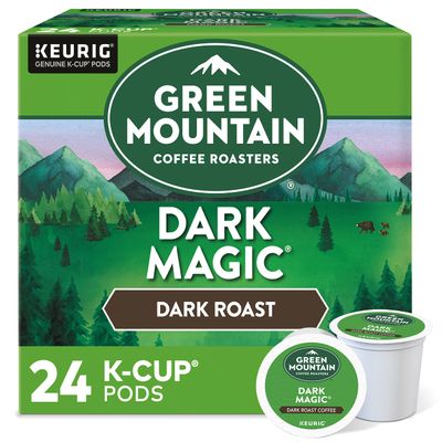 Green Mountain Coffee Roasters Dark Magic, Single-Serve Keurig K-Cup Pods, Dark Roast Coffee, 24 Count