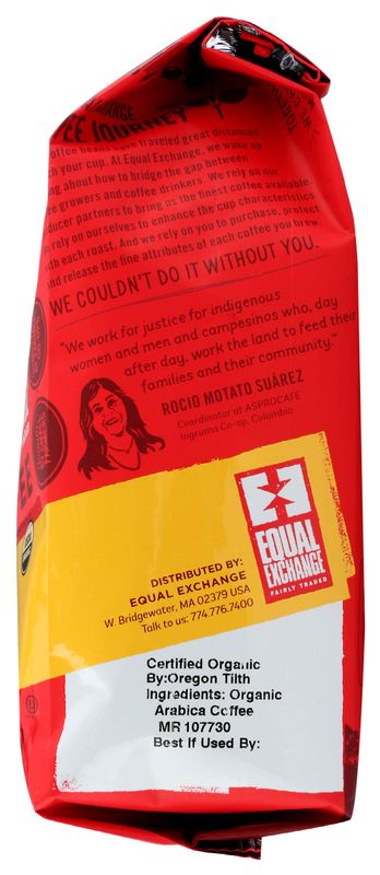 Equal Exchange Coffee, Organic Colombian, Whole Bean,12-Ounce Bags (Pack of 3)