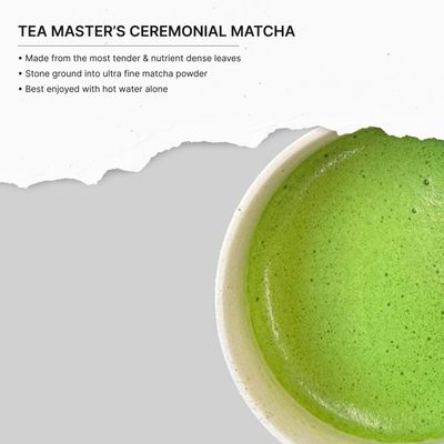 FKRO Organic Tea Master's Ceremonial Grade Japanese Matcha Green Tea Powder. 1st Harvest, Single Origin, Sugar-free. Flown in Fresh from Japan Every Month (30g/1.06oz) Tin