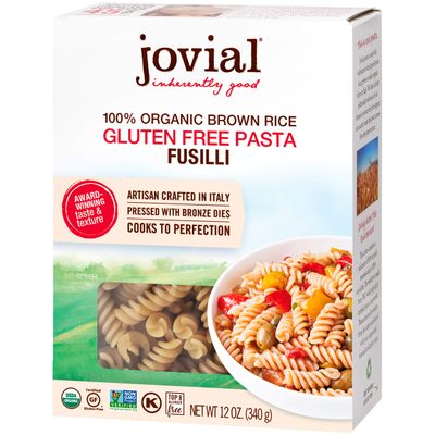 Jovial Pasta Brown rice Organic Fusilli, 12 oz