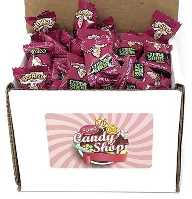 SECRET CANDY SHOP Warheads Extreme Sour Candy in Box, 1Lb (Individually Wrapped) (Watermelon Flavor)