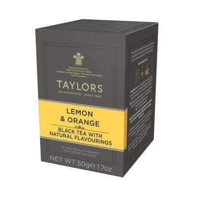 Taylors of Harrogate Lemon &amp; Orange Black Tea, 20 Count (Pack of 6)