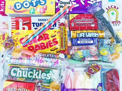 RETRO CANDY YUM ~ 1950 74th Birthday Gift Box Nostalgic Retro Candy Assortment from Childhood for 74 Year Old Man or Woman Born 1950 Jr