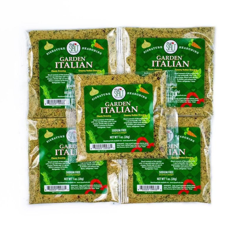 Garden Italian Restaurant Style Salad Dressing Mix, Sodium Free, 5 Pack