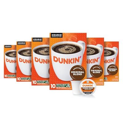 Dunkin&#39; Original Blend Medium Roast Coffee, 60 Keurig K-Cup Pods