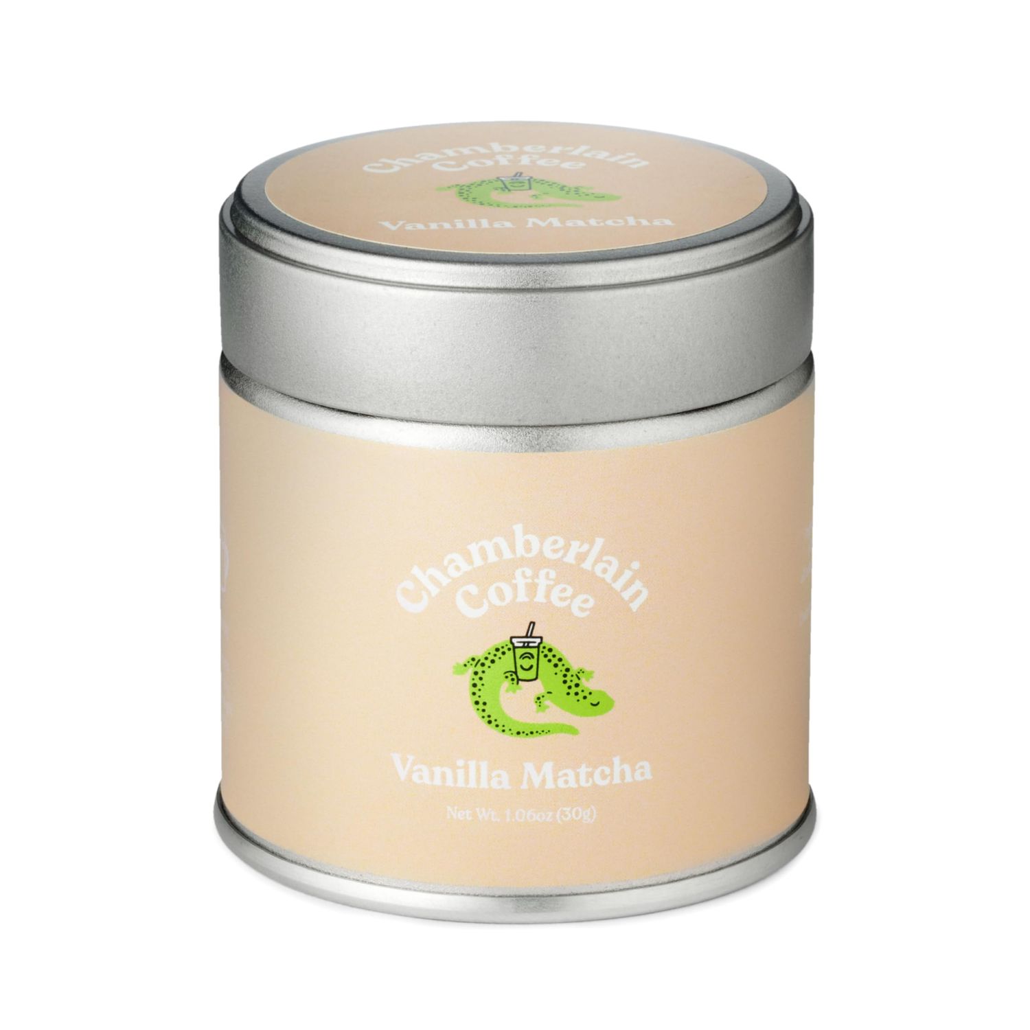 Chamberlain Coffee Vanilla Matcha Green Tea Powder - Madagascar Vanilla + Ceremonial Grade Matcha - Hot or Iced - Organic, Vegan &amp; Gluten-Free Matcha Powder - 1.06 oz