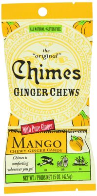 Chimes Ginger Chews Candy, Mango, 1.5 Ounce (Pack of 1)