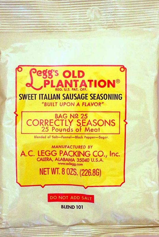 A.C. Legg INC Sweet Italian Sausage Seasoning