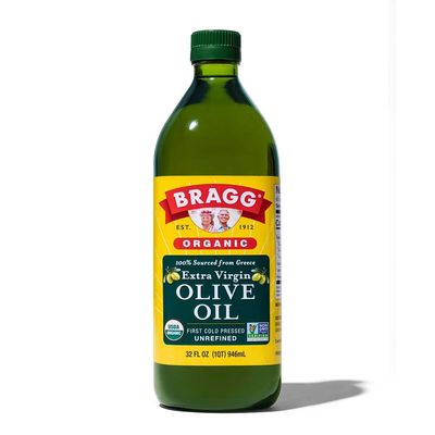 Bragg Organic Extra Virgin Olive Oil - Made with Greek Koroneiki Olives - Cold Pressed EVOO for Marinades &amp; Vinaigrettes - USDA Certified, Non-GMO, Kosher 32 oz