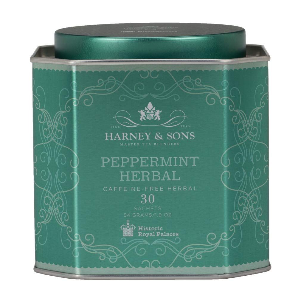 Harney &amp; Sons Peppermint Herbal Tea in Sachets, Caffeine-Free Herbal, 30 Sachets