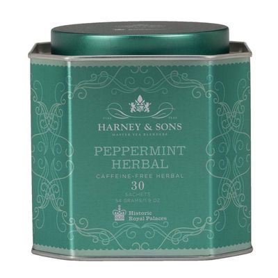 Harney &amp; Sons Peppermint Herbal Tea in Sachets, Caffeine-Free Herbal, 30 Sachets