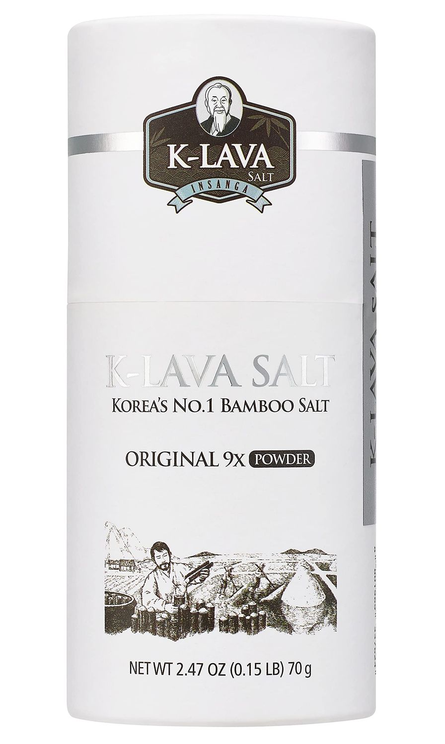 K-LAVA SALT-Korea&#39;s No.1 Bamboo Salt-Original 9x, Powder, 2.47 Ounce
