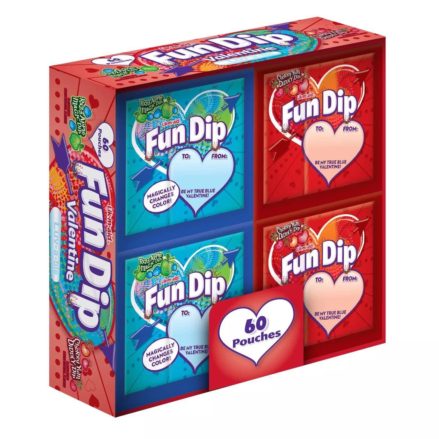 Razz Apple Magic Dip and Cherry Yum Diddly Dip Flavored Fun Dip (0.43oz., 60pk.)