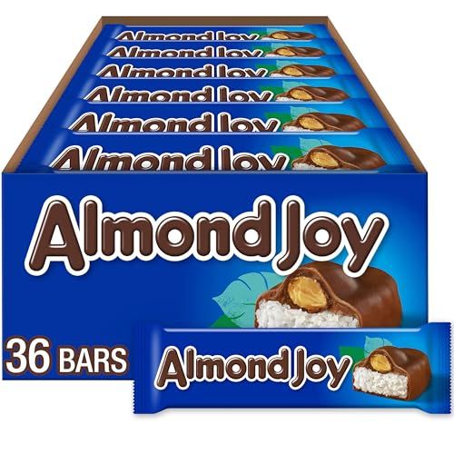 ALMOND JOY Coconut and Almond Chocolate Candy Bars, 1.61 oz (36 Count)