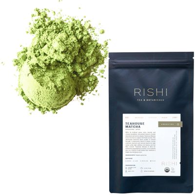 Rishi Tea Teahouse Matcha - Organic Japanese First Harvest Ceremonial Grade Matcha Green Tea Powder - 3.52 Ounces, 50+ Servings