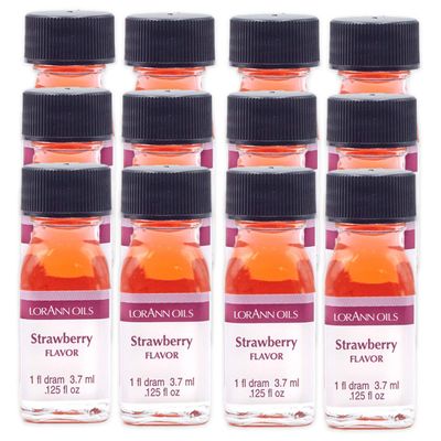 LorAnn Strawberry SS Flavor, 1 dram bottle (.0125 fl oz - 3.7ml - 1 teaspoon) 12 pack