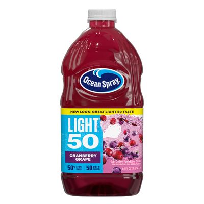 Ocean Spray Cran50 Cranberry Grape Juice Drink, 64 Fl Oz Bottle (Pack of 8)