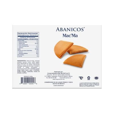 Mac'Ma Abanico cookies Galletas box of 8.64 OZ