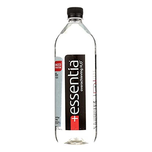 Essentia Water Bottled, Ionized Alkaline Water:99.9% Pure, Infused With Electrolytes, 9.5 pH Or Higher With A Clean, Smooth Taste, 1 Litre (Pack of 12)
