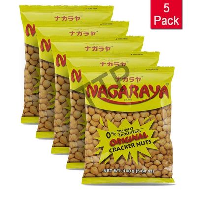 Nagaraya - Original Cracker Nuts, 160g (5.64oz), 5-pack