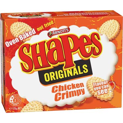 Australian Arnott&#39;s Shapes Crackers Crimpy Chicken 175g