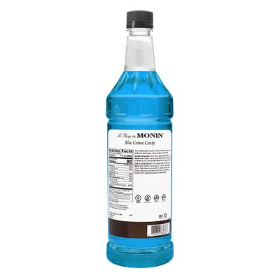 Monin Flavored Syrup, Blue Cotton Candy, 33.8 Fl Oz (Pack of 4)