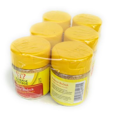 Koepoe-koepoe Kencur Bubuk - Greater Galingale Powder, 23 Gram (Pack of 6)