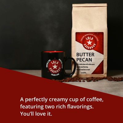 Lola Savannah Butter Pecan Whole Bean Caffeinated Coffee, 2lb