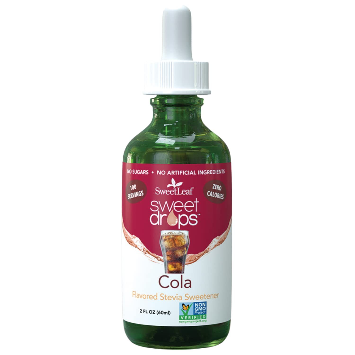 SweetLeaf Stevia Sweet Drops Cola - Liquid Stevia Drops Sweetener, Zero Calorie, Non-GMO Flavored Stevia Liquid Sugar Substitute for Sugar-Free Sodas, Mixed Drinks, 2 Fl Oz