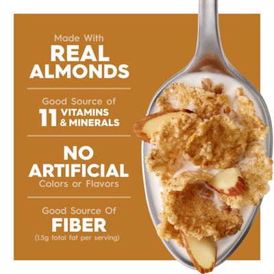 Special K Cold Breakfast Cereal, 11 Vitamins and Minerals, Made With Real Almonds, Vanilla and Almond, 12.9oz Box (1 Box)
