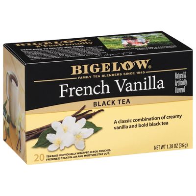 Bigelow Tea French Vanilla Black Tea, Caffeinated Tea with French Vanilla, 20 Count Box (Pack of 6), 120 Total Tea Bags