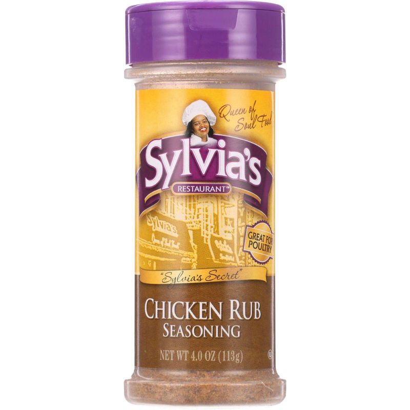 Sylvias Chicken Rub Seasoning, Perfect Poultry Seasoning, Roast Chicken Rub, BBQ Rub, 4oz Container