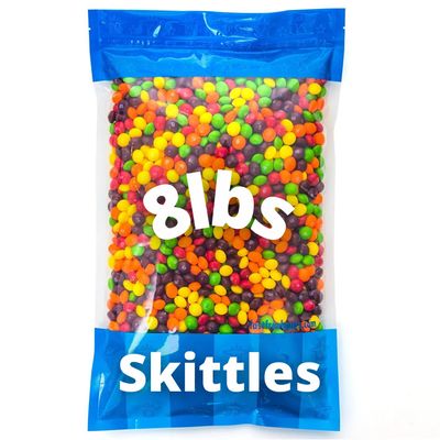 Bomber Brands Skittles Bulk Candy in an 8 lb Resealable Bomber Bag Fresh, Tasty Treats - Great For Office Candy Bowls - Vending Machine Refill - Holidays -Wholesale - Party Size!!!!
